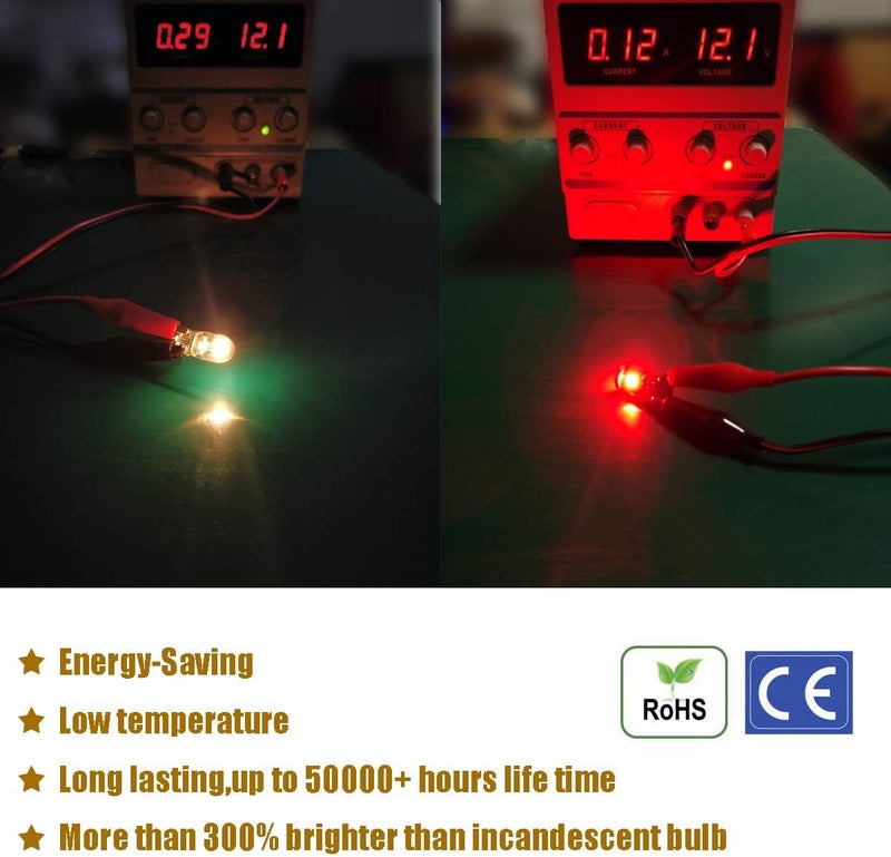 iBrightstar Extremely Bright Wedge T10 168 194 LED Bulbs for Car Interior Dome Map Door Courtesy License Plate Lights, Red - Image 4